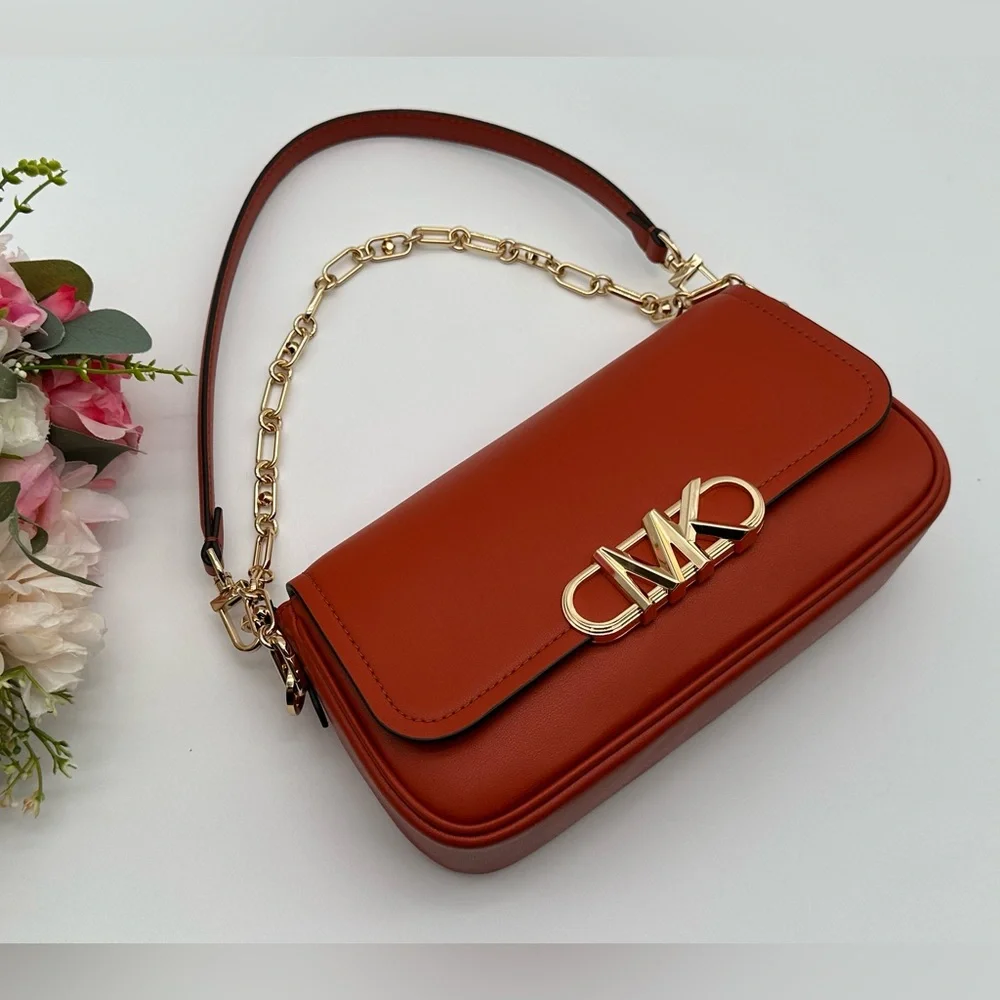 Michael Kors Medium Leather Shoulder Bag - Picture 9 of 12